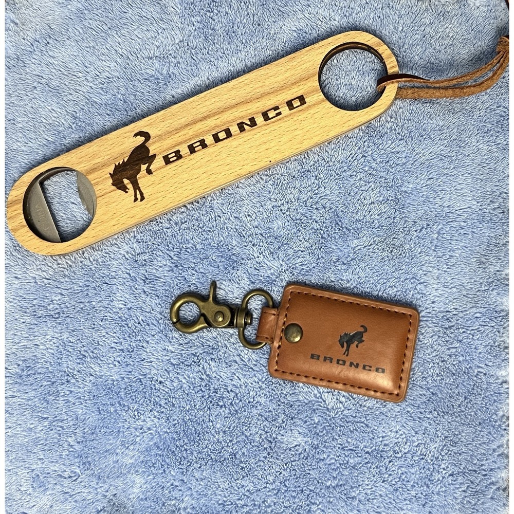 Bronco Key Chain and Matching Brand Bottle Opener